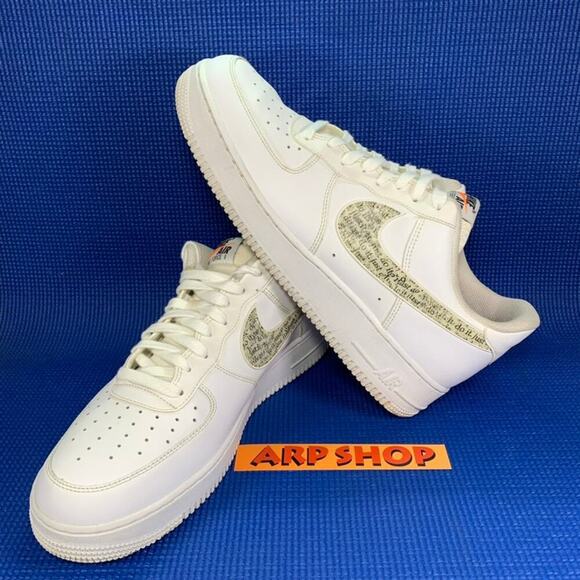 🔴 NIKE AIR FORCE 1 07 LV8 Men`s 12 Size White Athletic Shoes 805361-100 - Picture 1 of 9